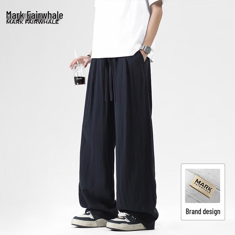 Mark Fairwhale Men s Tencel Linen Straight-Leg Casual Pants 2XL