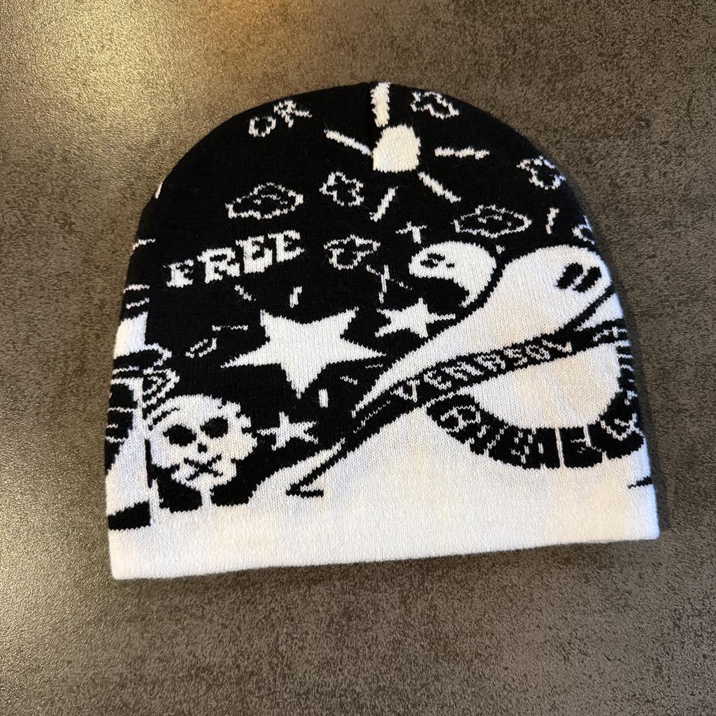 Halloween Skull Ghost Star Acrylic Wool Hat Trendsetting Design For Weather Cold
