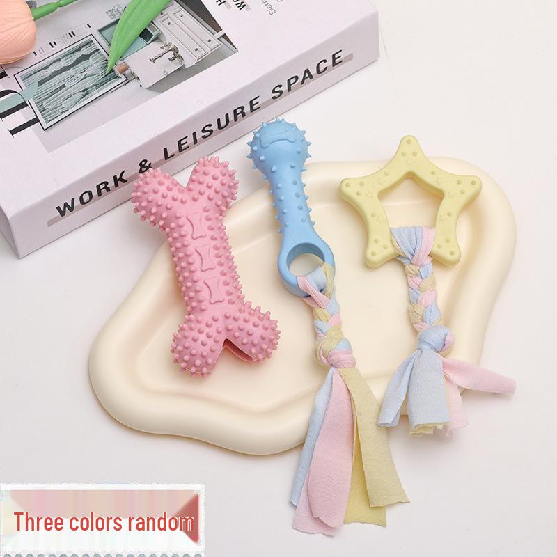 Durable TPR Dog Teething Toys with Cotton Rope