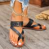 Large Flat Toe Flip Flops for Women 2025 New Fashionable and Versatile Solid Color Casual Sandals for Women