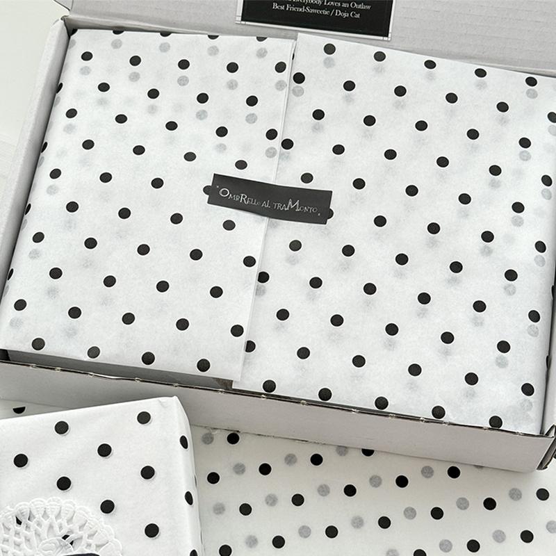 Pois Neri Sydney Carta Carta Modellata a Mano Carta da Imballaggio per Bouquet di Fiori Carta da Imballaggio per Fiori Torta Cottura Regalo