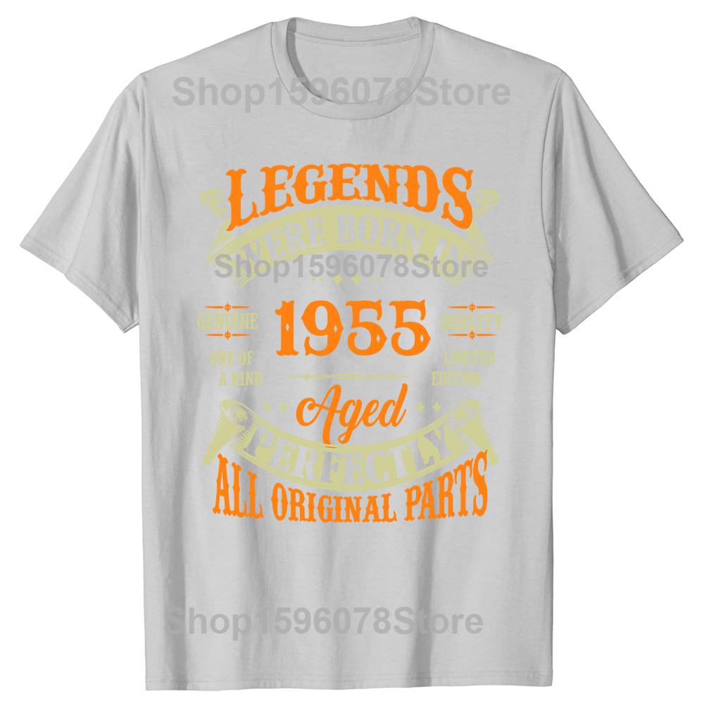 Vintage 1955 69 Years Old T Shirt Men Cotton T-Shirt Tshirt Camiseta Novelty Funny Street Cotton Men Top T-Shirts Design
