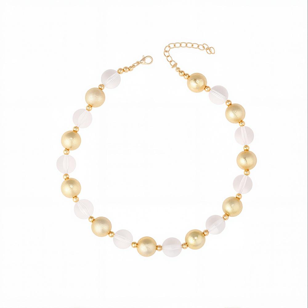 Medieval Western Return Style Two-Color Necklace Bracelet Niche Design Fashion Sense Light Luxury High-End Temperament Jewelry