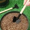 3Pcs/Set Small Garden Tools Mini Gardening Shovel Trowel Hand Rake Heavy Duty Coated Plant Care Tools for Succulents Bonsai Potted Plants