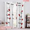 2pcs,2D Plane Printing Curtains Ladybugs Names Versatile Fabric (without Rod) Decorations Outdoor Perfect for Bedroom, Living