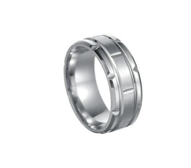 

2023 Stylish Titanium Steel Men s Ring: Versatile European-American Fashion with Couple Design Size 11