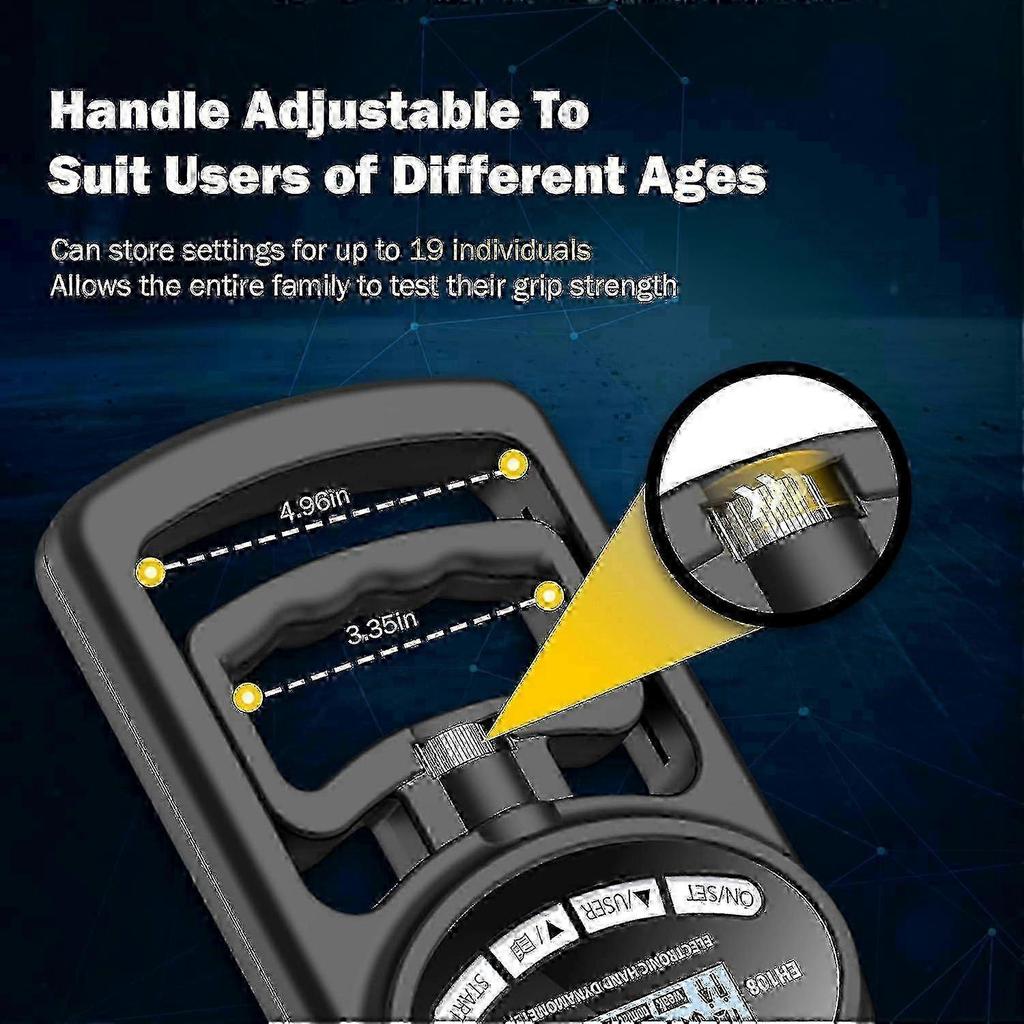 Digital Hand Grip Strengthener & Tester - Fitness Training Device with Accurate Meter