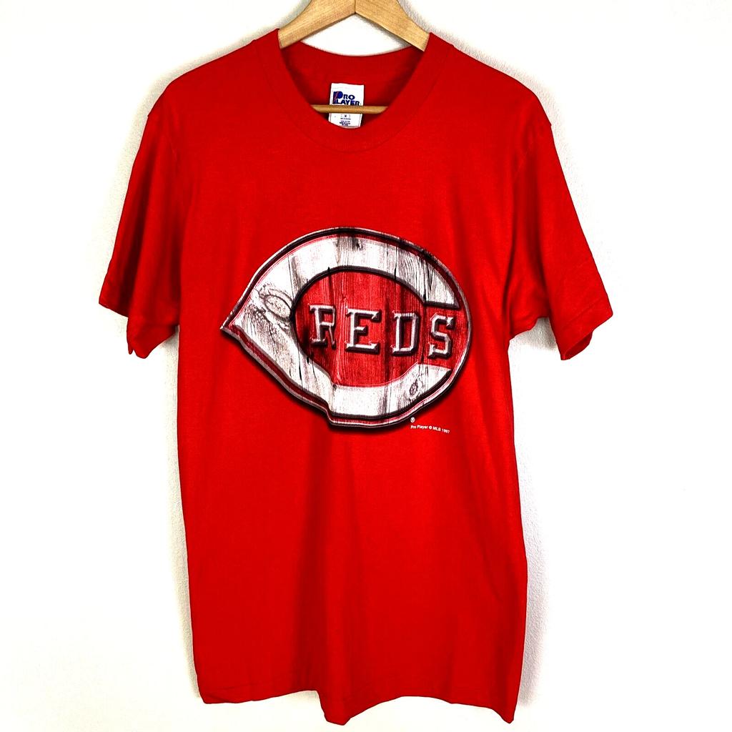 Cincinnati Reds Logo Vintage 1997 Pro Player Dead Stock Tags Mens Medium Shirt