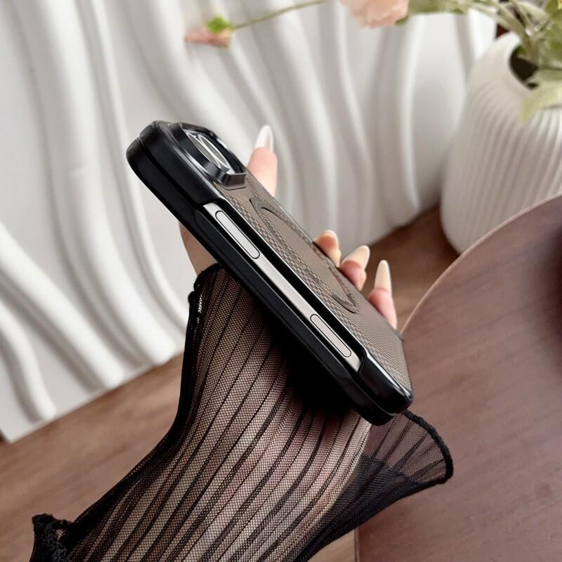 For iPhone Duo Fold Case Luxury PU Leather Skin-friendly Magnetic Protective Back Cover MagSafe Wireless Charging Phone Shell