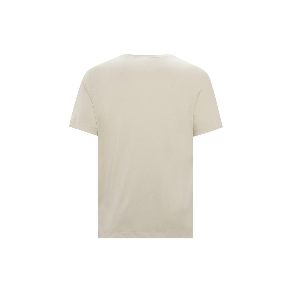 Nike Embroidered Logo Breathable Short Sleeve T-Shirt with Drop Shoulders Men Tops Beige AR4999-206