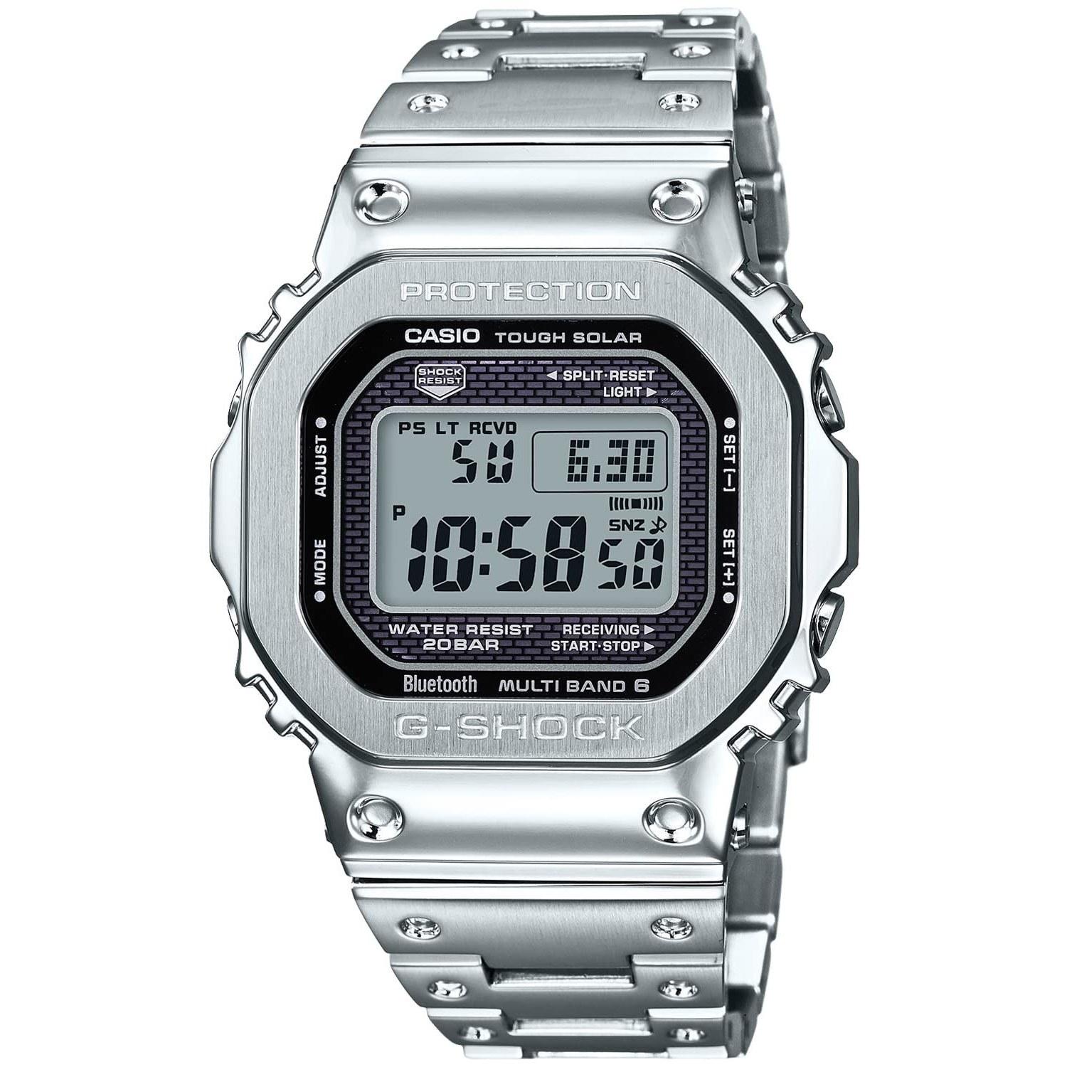 

Casio G-Shock wristwatch Bluetooth full metal radio solar model GMW-B5000D-1JF men silver.