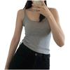 Women's Brushed Square Collar Thin Velvet Fixed Cup Camisole Vest - Autumn/Winter Trendy Layering Top