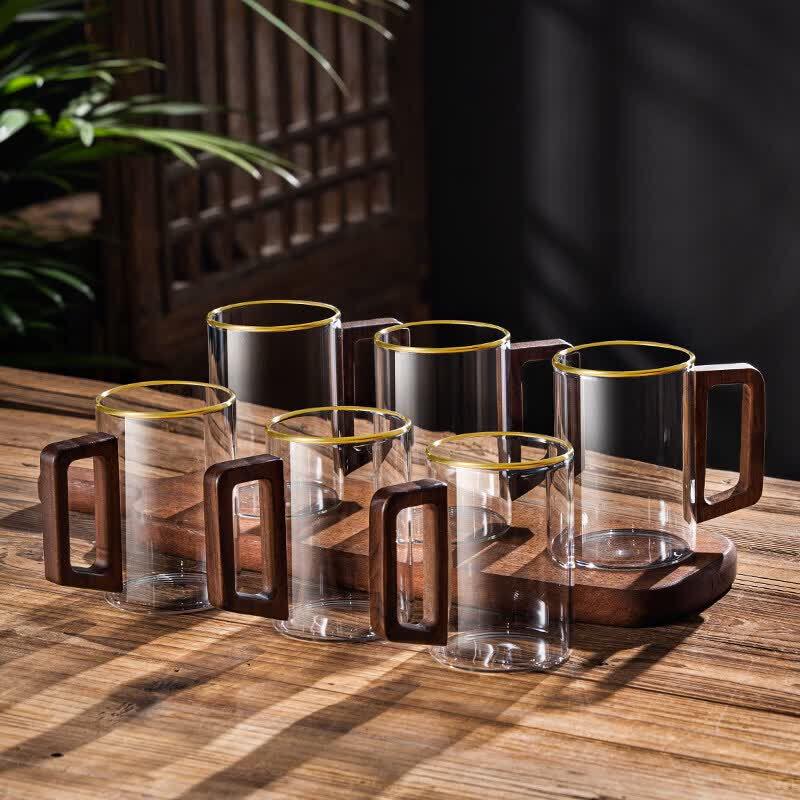 Chinese Style High-Temperature Glass Tea Cup Set