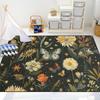 Butterfly Rug for Girls Bedroom - Floral Rugs for Living Room Dinning Room Butterfly Carpet Beautiful Flower Carpet Floor Mats