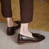 Fashion Ladies Leather Shoes Spring Simple Small Leather Shoes Female British Personality Tassel Single Shoe Soft Leather Women Shoes