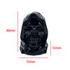 Natural Crystal Craft Obsidian Wizard Skulls Hand Carving 80mm Black Obsidian Skulls for Halloween Decoration