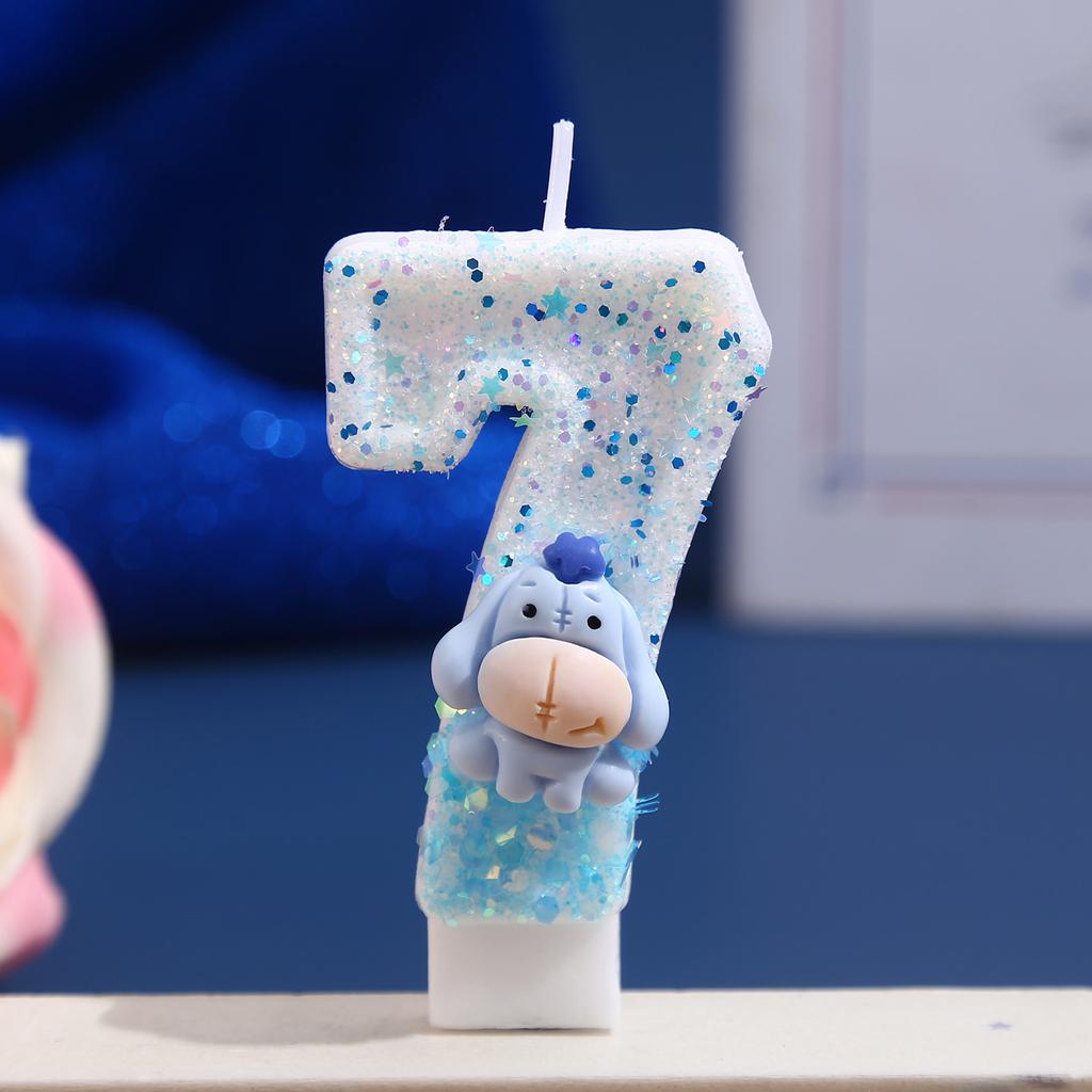 Digital Candle Birthday Little Celebration Cake Topper Decoration