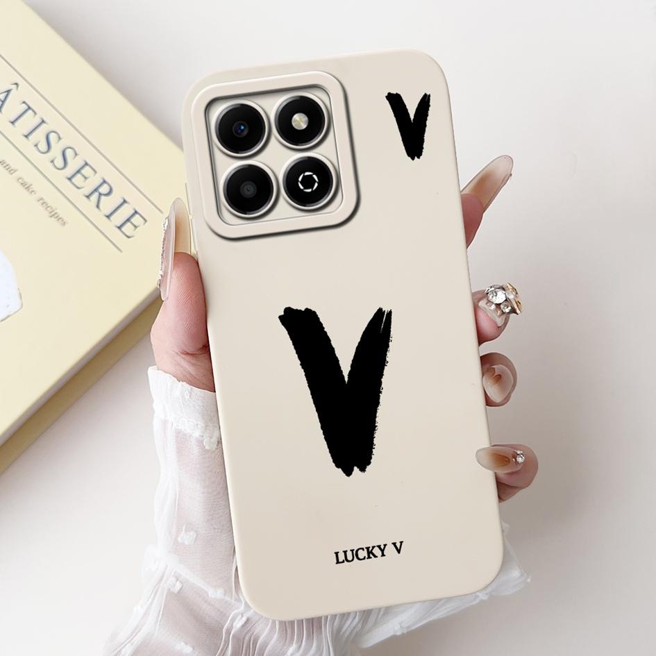 For Honor X6a X6b Case JDY-LX1 JDY-LX2 WDY-LX1 WDY-LX2 Shockproof Cover Cute Letters Soft Silicone Matte Cases For HonorX6b Capa