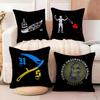 Forward O-Observations Group Cushion Cover Soft Plush Fabric Double-Sided Printed Sofa Cushion Cover for All Seasons Home Decor