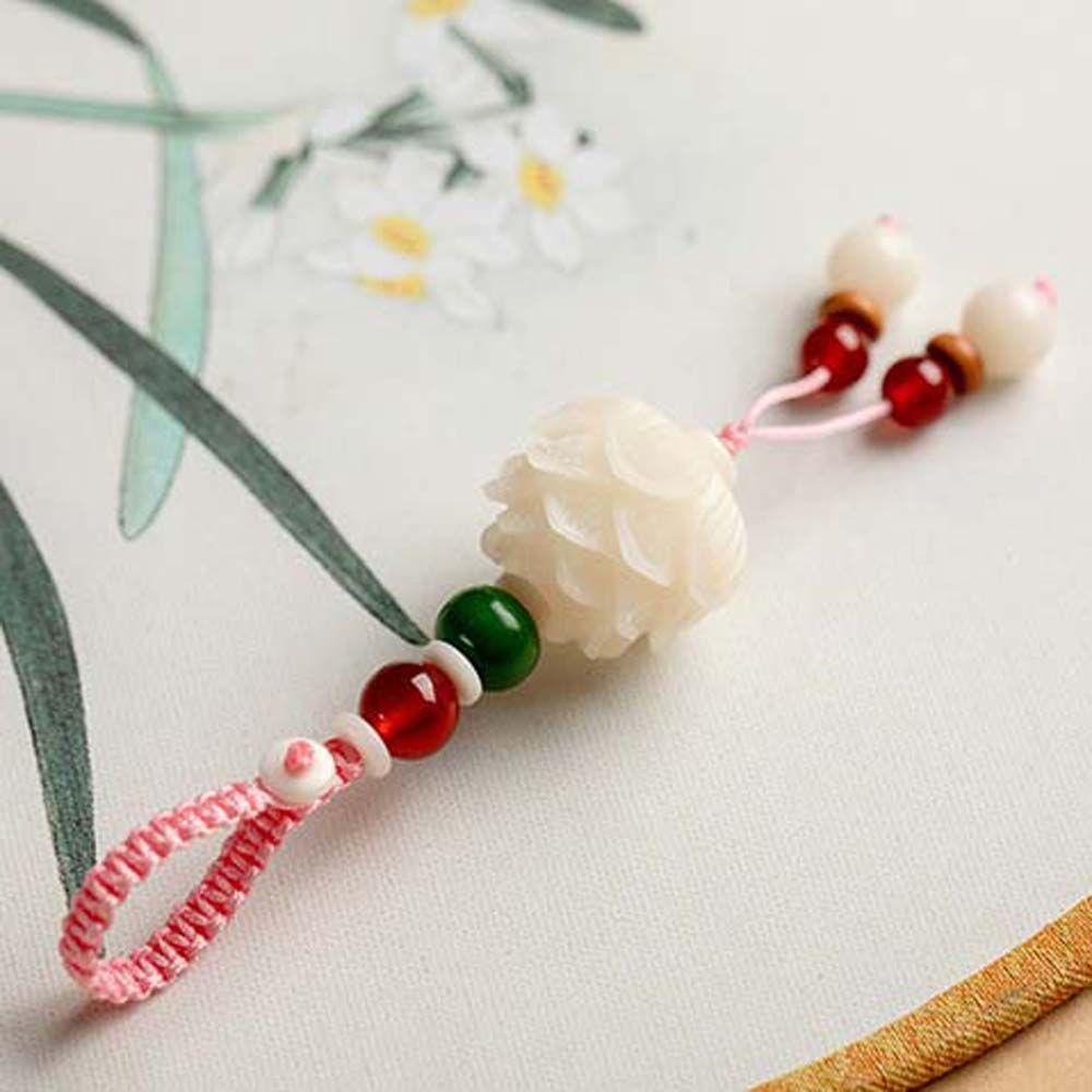 Phone Chain Hang Rope Good Luck Mobile Phone Lanyard Bodhi Lotus Keychain Car Key Pendant Key Chain