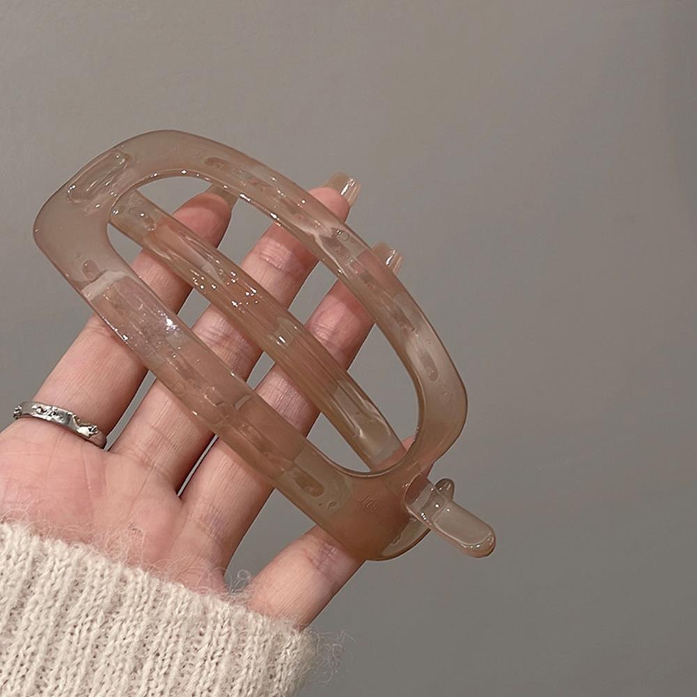 Vintage Hollow Oval Twist Hair Clips for Women Elegant Long Hair Duckbill Clips Bun Hairpins Ornament Fashion Hair Accessories