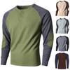Men'S Fashion Stand Up Collar Solid Color Shirt Casual Long Sleeved Top