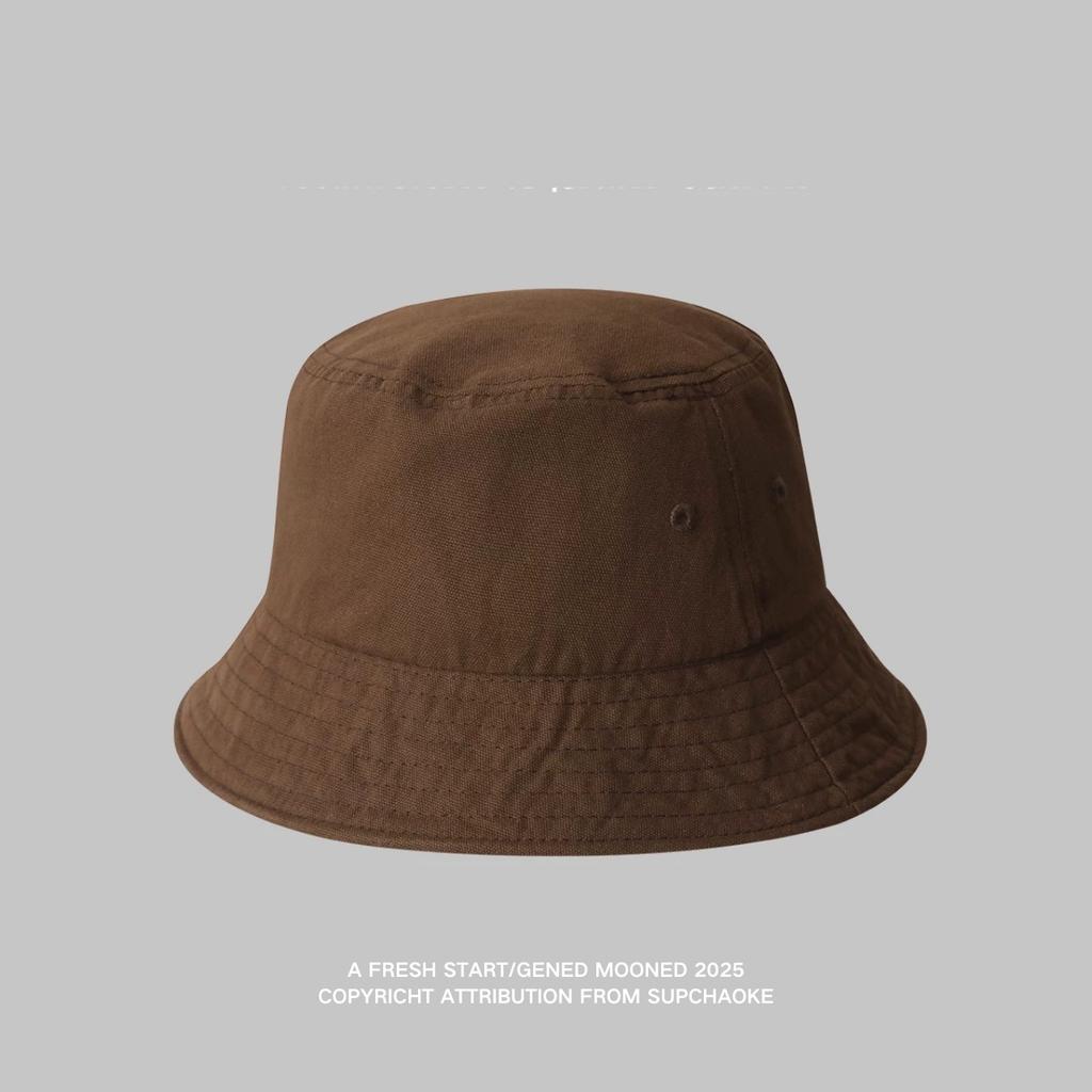 Large-size Fisherman's Hat for Men and Women, Solid Color, Oversized, Sun-protective, Plain Bucket Hat