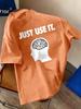 Brain Just Use It Printing Washed TShirts Women Cotton Oversize T Shirt Summer Soft Short Sleeve Tops Casual ONeck Clothes