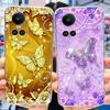 For Oppo Reno 10 Pro 5G Case Reno 10 Phone Case Fashion Flower Cartoon Clear Silicone Shockproof Cover For Reno10 Pro Plus Coque