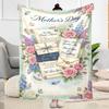 Mother's Day Greeting Card Blanket Suitable for Sofas,travel, Living Rooms Also a Good Gift for Friends and Family Suitable for All Seasons.