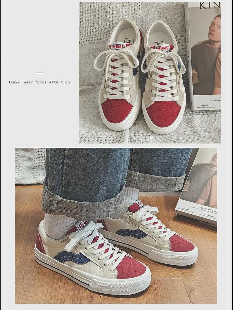 Retro Spring & Autumn Canvas Skate Shoes - Men's Breathable Casual Sneakers