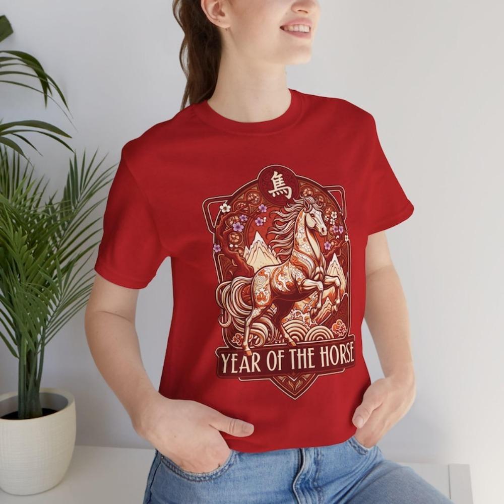 Year of The Horse T Shirt Chinese Lunar New Year Zodiac Art Shirt Hip Hop Streetwear Women Sweatshirts Vintage Clothes