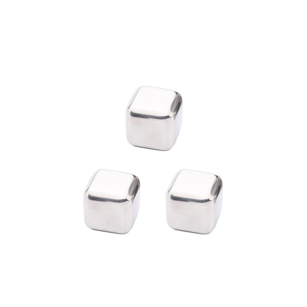 Edelstahl-Eiswürfel-Set, Whiskey-Steine, Kühler, Wein, glatte Kühlsteine, wiederverwendbar, lebensmittelecht, zum Trinken von Eiswürfeln, Bar-Party