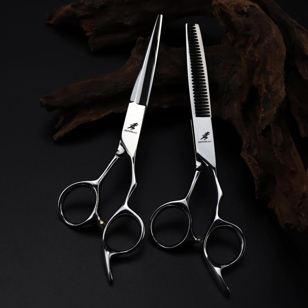 6.0" XCM-01 Silver 440C Blind Hole Hairdressing Scissors