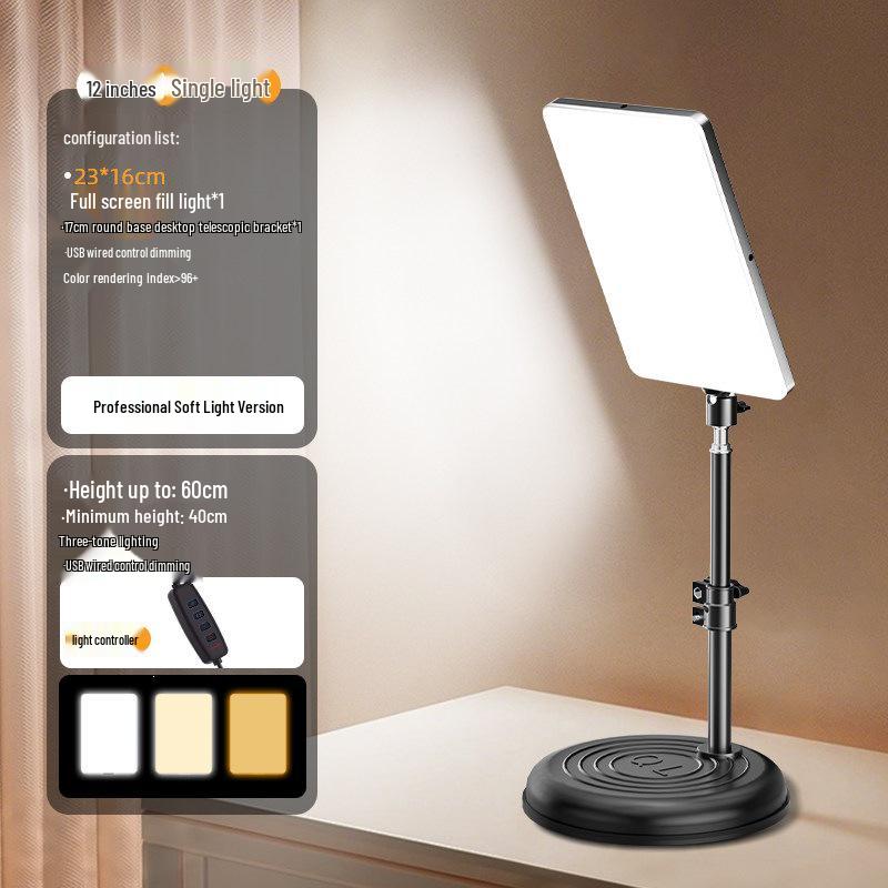 Professional LED Fill Light for Streaming, Broadcasting, Photography, and Beauty Enhancement