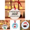 Charming 2020 Christmas Tree Hanging Ornament Circular Wood Decor For Quarantine Memories
