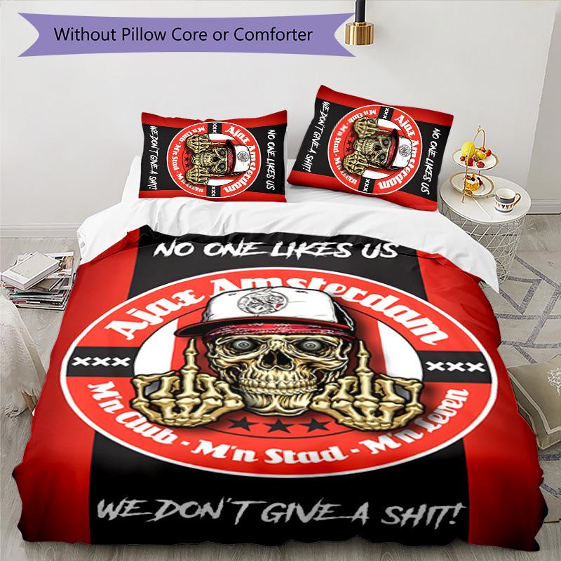 3pcs Ajax FC Design Cover Set - HD Printed Bedding with 1 Cover and 2 Pillowcases - Perfect for Home and Dorm Decor