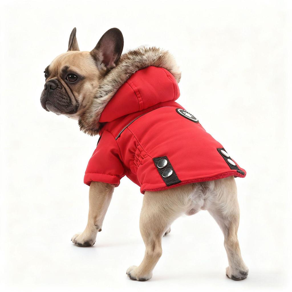 Winter & Autumn Windproof Padded Dog Vest Hoodie for Schnauzer and French Bulldog