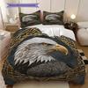 Eagle Pattern Bedding Quilt Set Quilt Cover Pillowcase Home Decoration Birthday Gift (1 * duvet cover + 2 * pillowcase, without core)