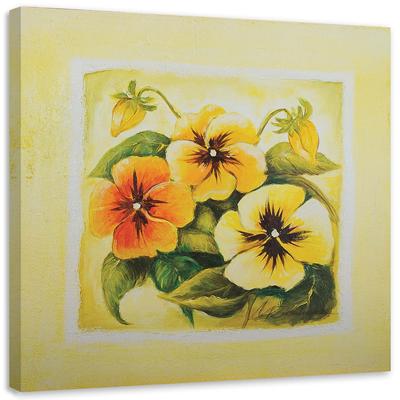 Canvas Print Pansy Flowers