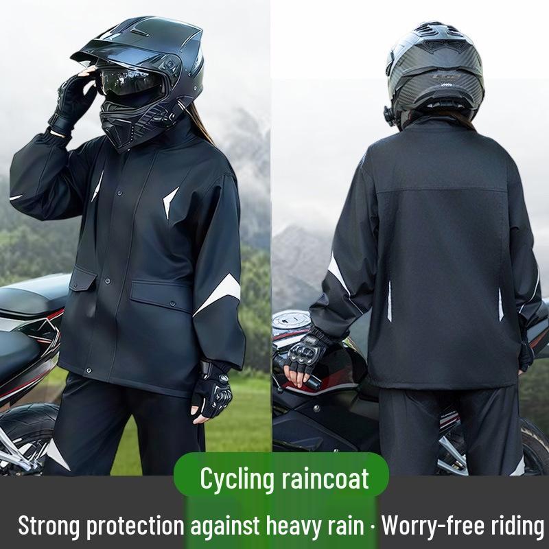Stormproof Full-Body Raincoat and Pants Set for Motorcycle Riders