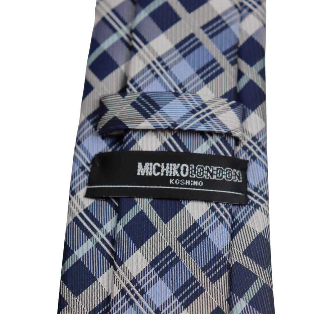 [Michiko London] Lange Krawatte in Geschenkbox, für größere Größen, ca.. 160 cm Länge, Marineblau, MKCPL-160-38-A