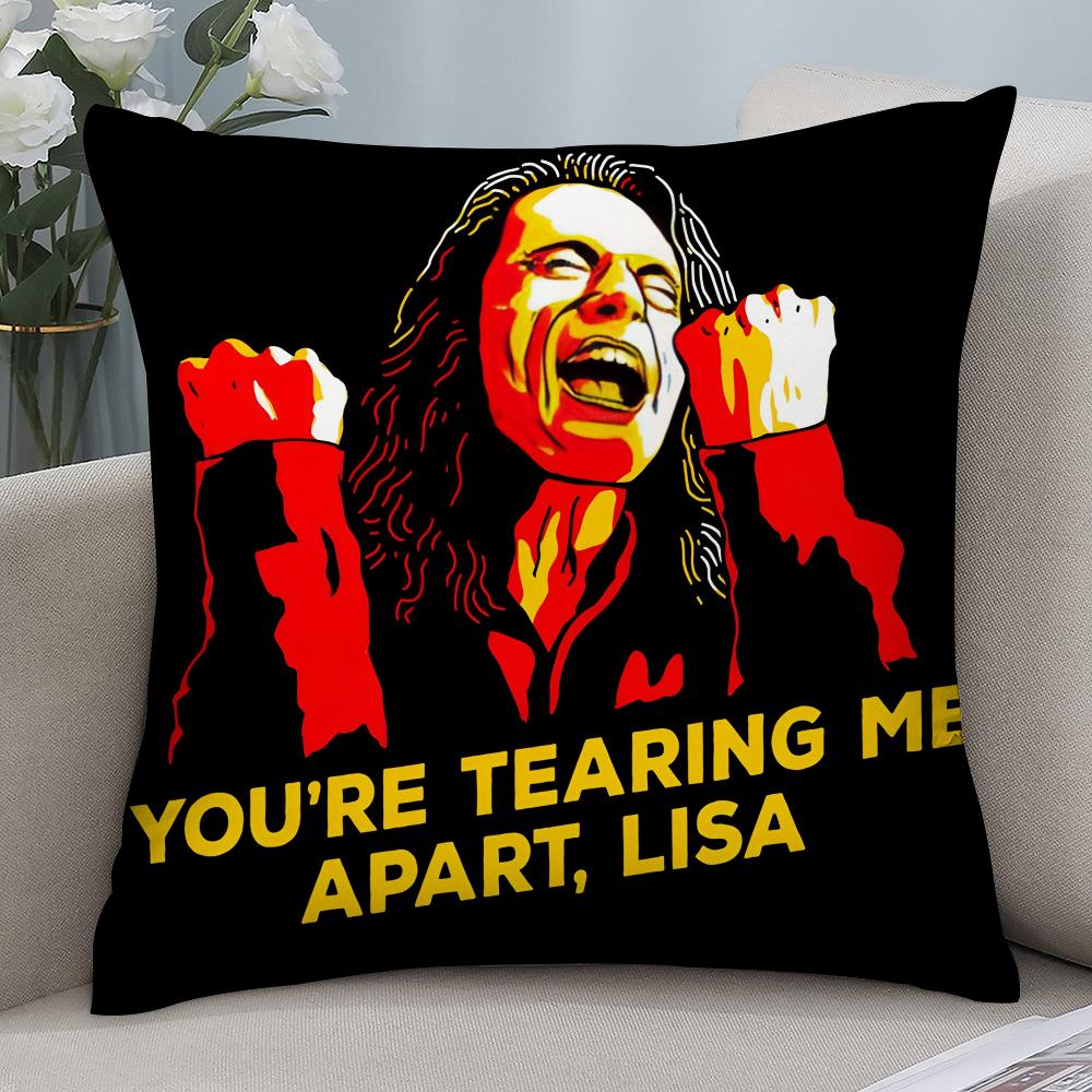 The Room T-Tommy Wiseau Pillow Case 3D Print Polyester Fiber 40*40 Cm Home Sofa Throw Pillow Cover Decoration Festival Gift