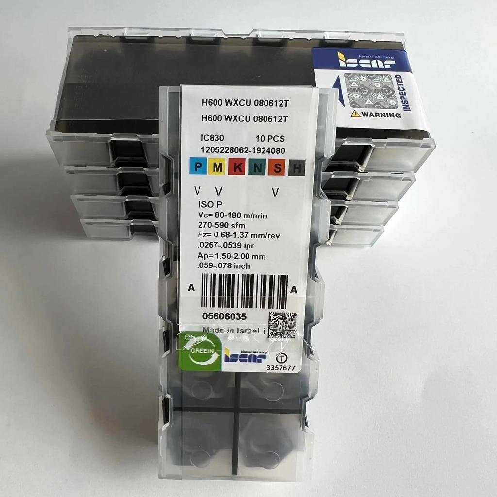 ISCAR / H600WXCU080612T IC830 /Industrial indexable Carbide Inserts 10 PCS