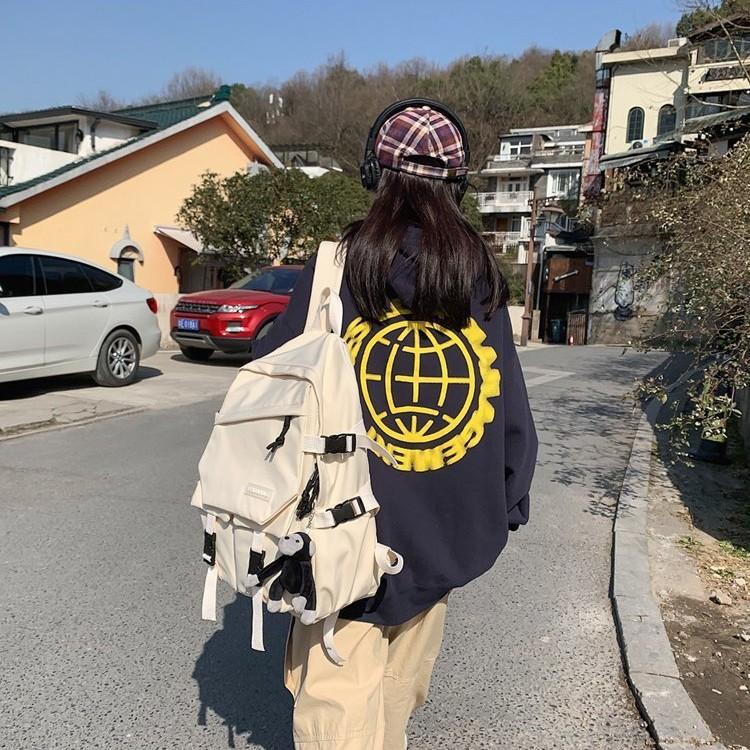 Korean Version of New Large Capacity Student Backpack, Trendy and Cool Campus Backpack, Simple and Casual Travel Backpack