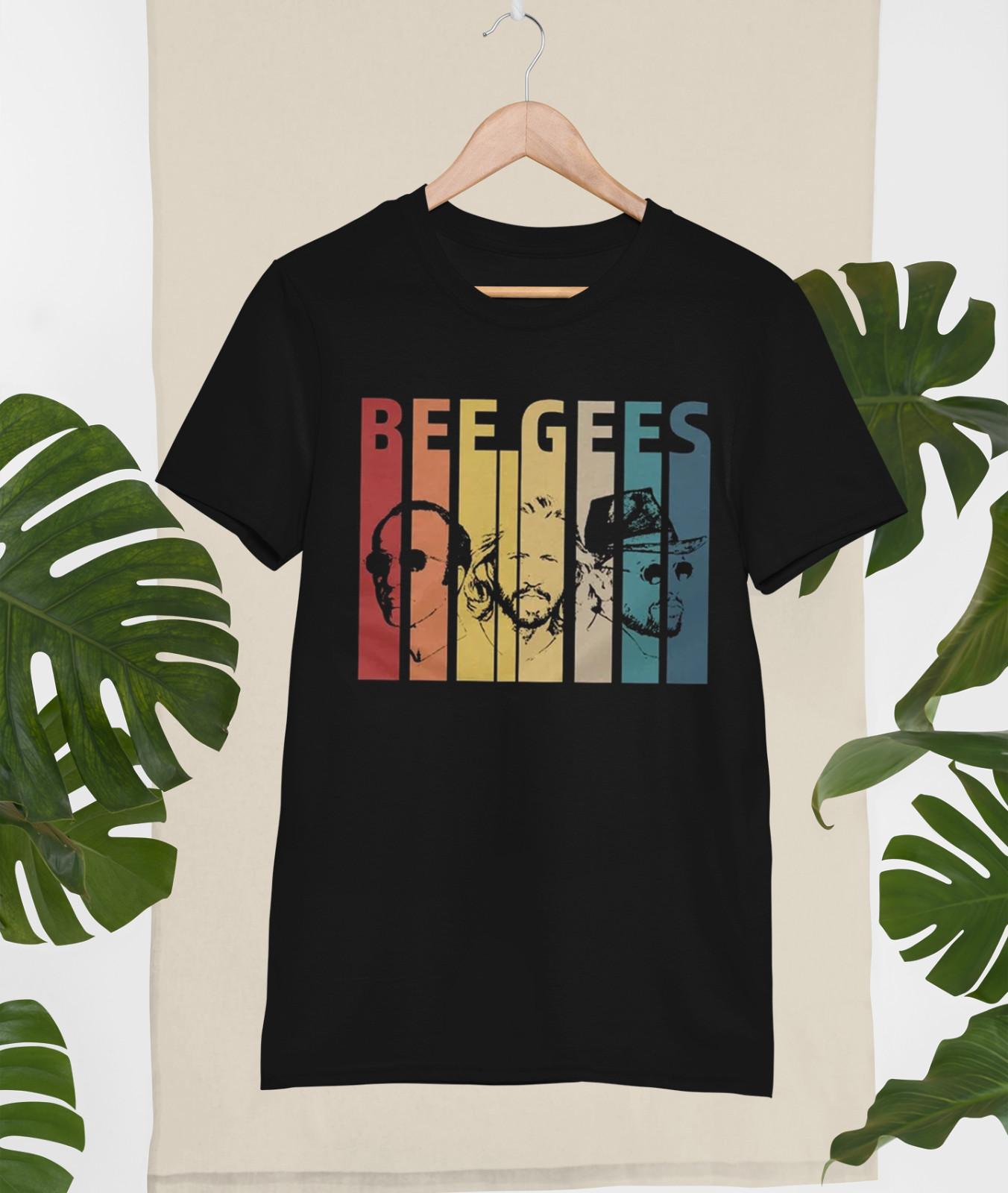 Bee Gees T-shirt Black Short Sleeve All Sizes 88 L