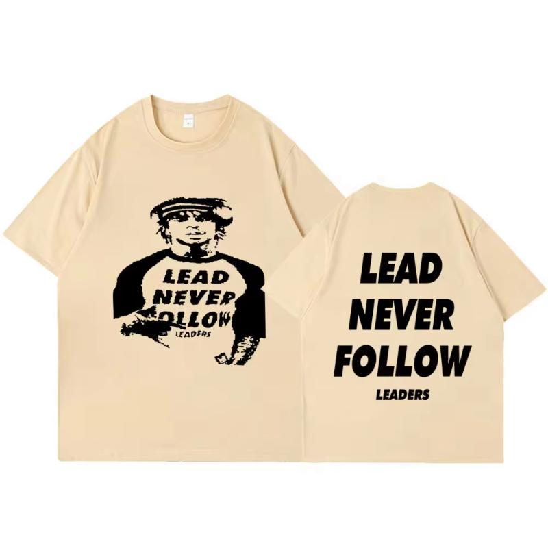 Rapper Chief Keef Lead Never Follow Leaders T Shirt Unisex Women Hip Hop Vintage Tshirt Cotton Casual Soft Oversized Tshirts