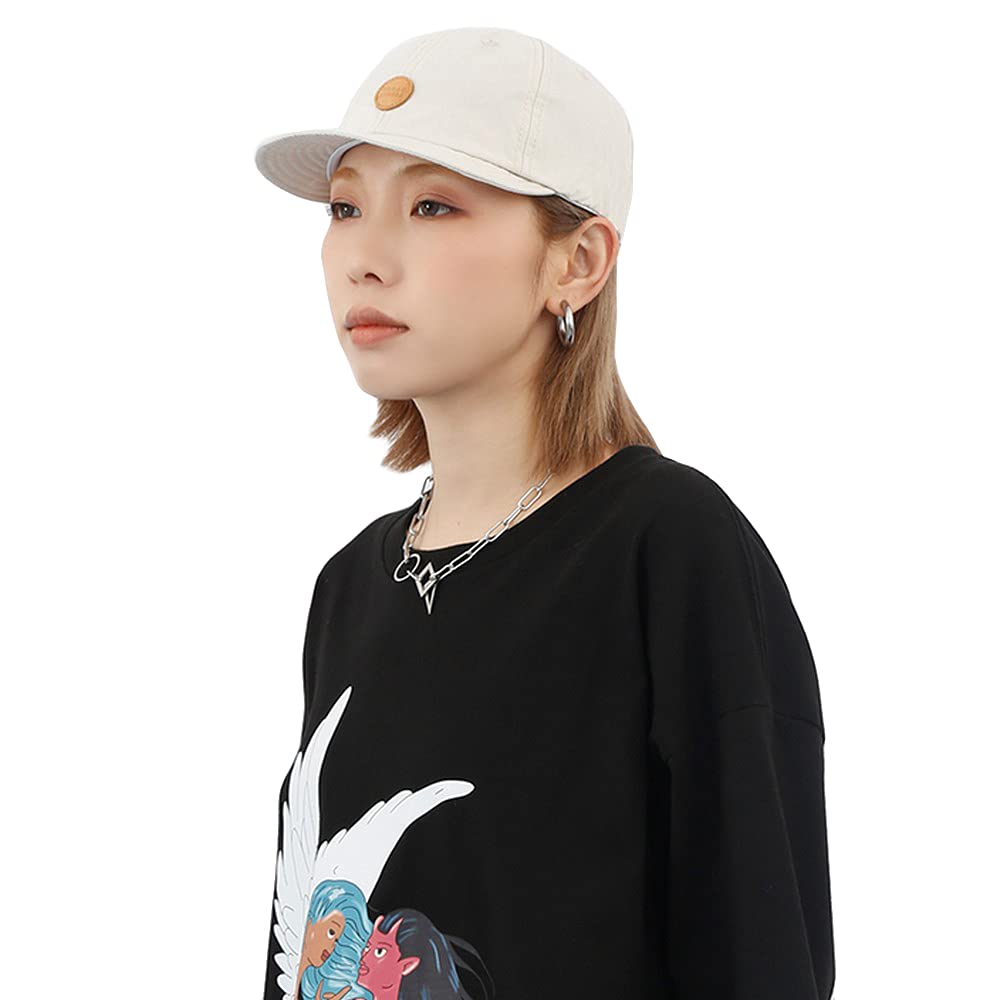 

Croogo Short Brim Umpire BB Baseball Embroidered Bridge Short Small Sun Short Brim Sun Protection for and Winter Cap, Cap, Cap, Cap, Cap, Hat, Hat,