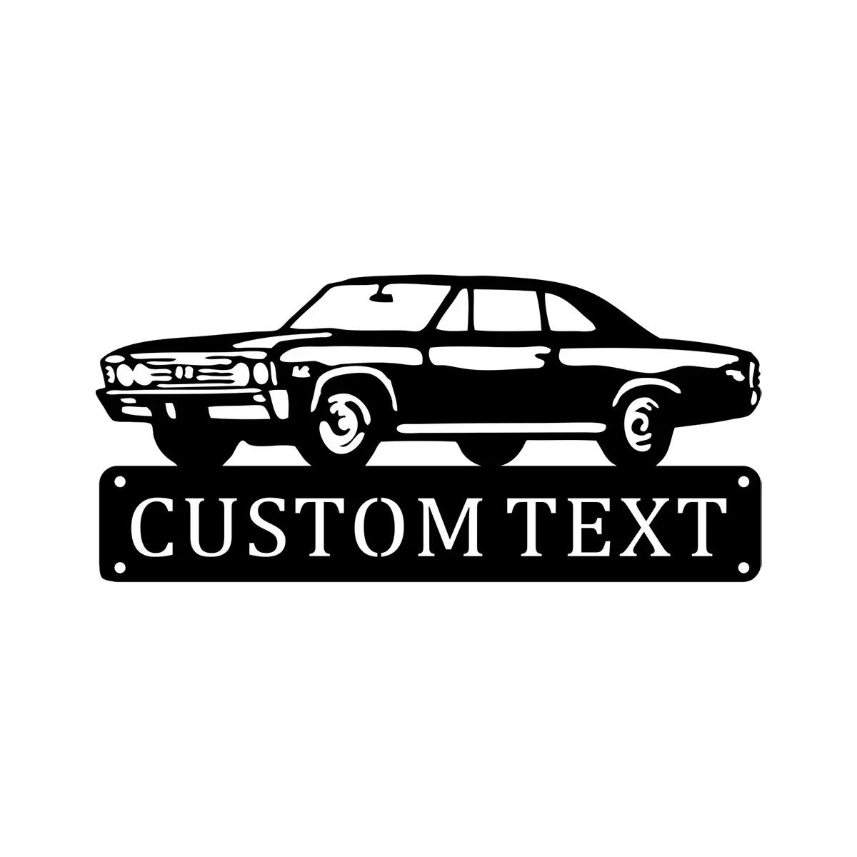 

1967 Chevelle Metal Sign, Personalized Garage Decor, Muscle Car Wall Art, Classic American Vehicle