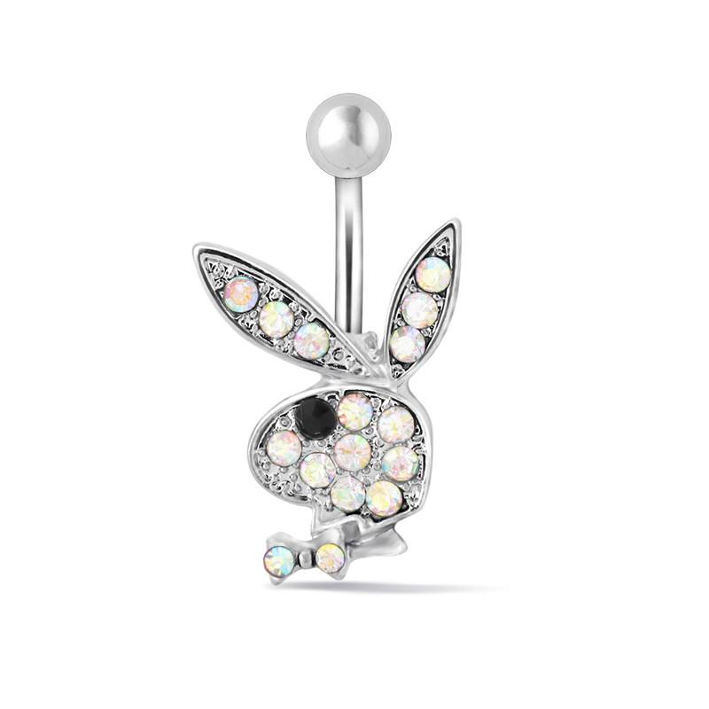 Stainless Steel Cartoon Rabbit Belly Button Ring Navel Piercing Body Jewelry